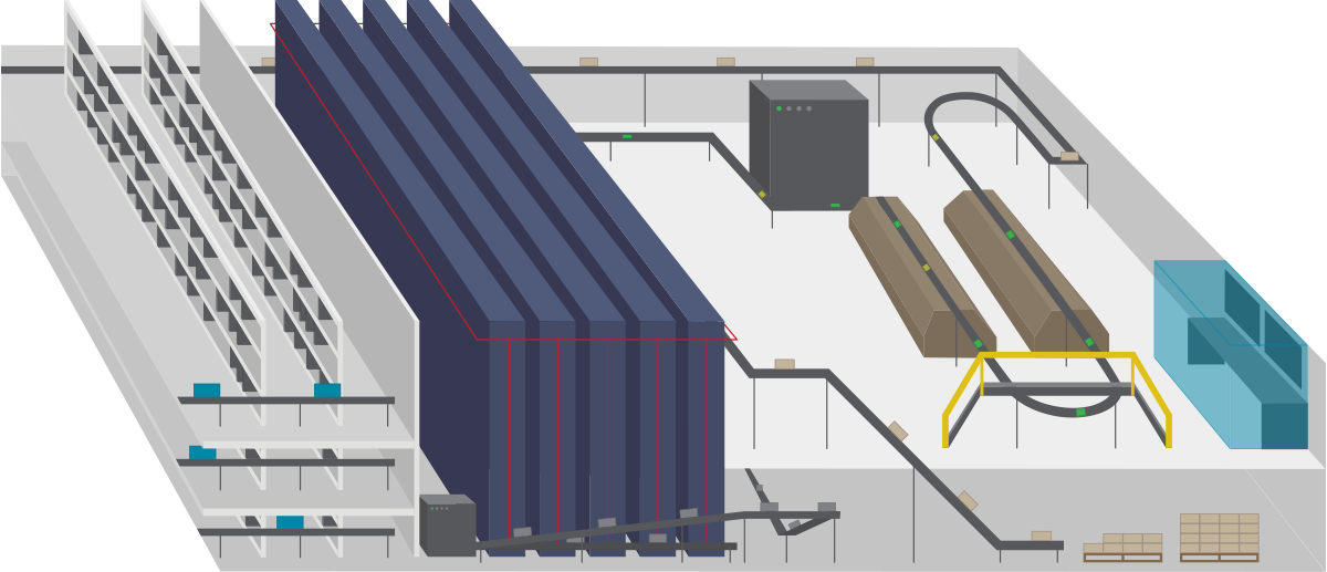 State-of-the-art warehouse facility designed to improve throughput and better streamline order fulfillment as a college bookstore distributor.